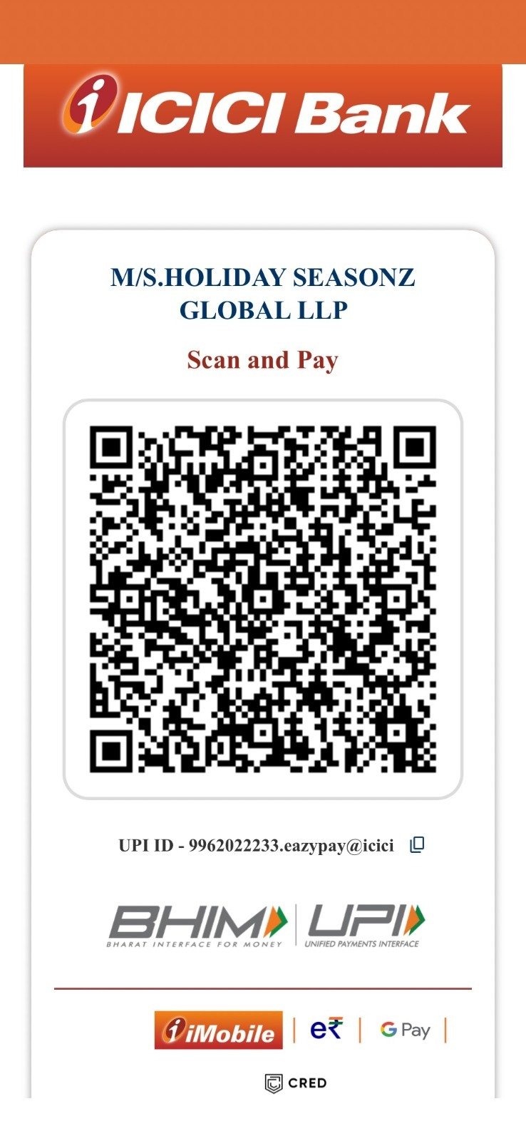 Bank Details QR Code